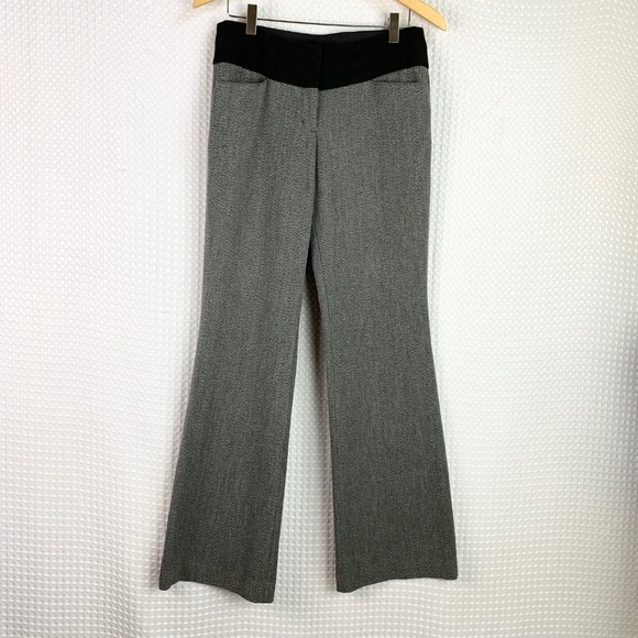 Express Editor Gray and Black Slacks Pants Size 2R - Picture 1 of 8